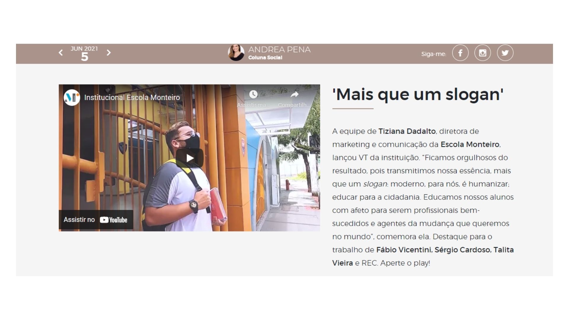 Coluna Social Andrea Pena - Folha Vitória